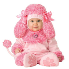 Baby Pink Poodle Costume InCharacter - Onesie Jumpsuit Pink Poodle Cosplay