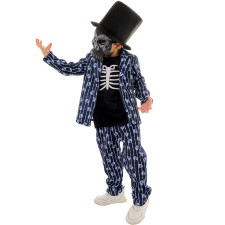 Boys Skeleton Costume - Blue Suit Set Skeleton Cosplay