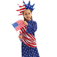 Girls Uncle Sam Costume - Flag Dress Set Uncle Sam Cosplay