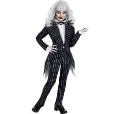 The Nightmare Before Christmas Jack Skellington Kids Costume - Female Suit Pants Set Jack Skellington Cosplay