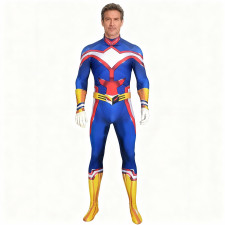 My Hero Academia All Might Toshinori Yagi Golden Age Costume - Blue Red Bodysuit All Might Cosplay