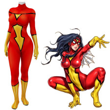 Marvel Spotlight Spider-Woman Jessica Drew Costume - Bodysuit Mask Set Spider-Woman Jessica Drew Cosplay