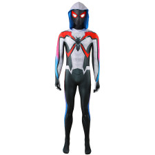 Spider-Man 2 Miles Morales Evolved Suit Style 1 Costume - White Bodysuit Hood Mask Set Miles Morales Spider-Man Cosplay