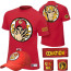 WWE John Cena Costume - You Cant See Me Red Set Shirt Cap Headband Wristband John Cena Cosplay
