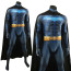 Batman The Darkside War Batman Costume - Blue Bat Symbol Bodysuit Cape Set Batman Cosplay