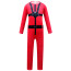 Kids Squid Game Worker Costume - Red Pink Bodysuit Mask Squid Game Worker Cosplay