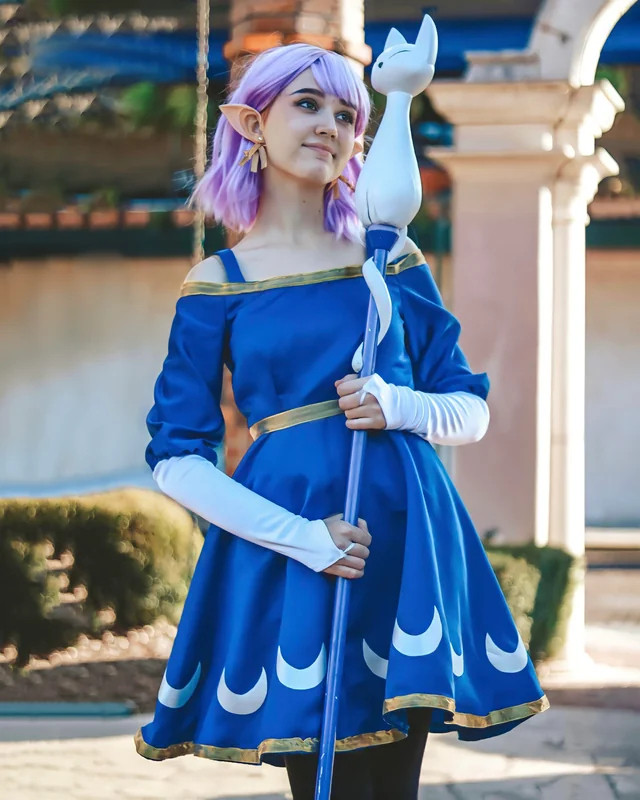 The Owl House Amity Blight Costume - Blue Yellow Dress Amity Blight Cosplay