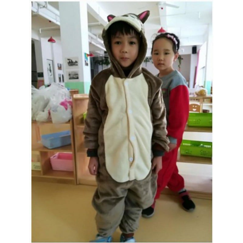 Kids Chipmunk Costume - Onesie Jumpsuit Chipmunk Cosplay