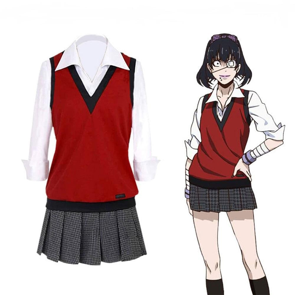 Kakegurui Midari Ikishima Costume - Uniform Vest Midari Ikishima Cosplay