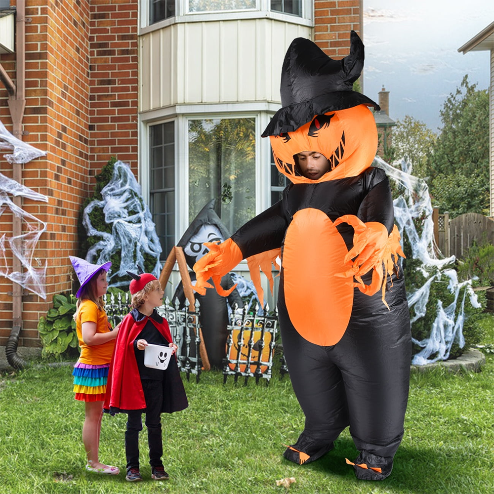 Scary Pumpkin Head Inflatable Costume - Pumpkin Head Cosplay