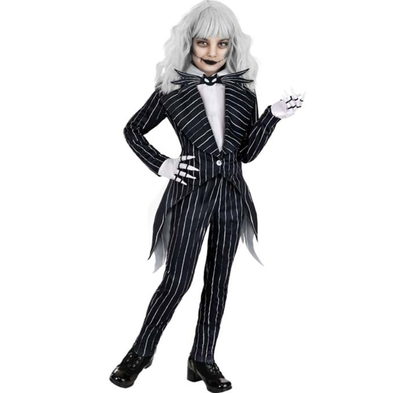 The Nightmare Before Christmas Jack Skellington Kids Costume - Female Suit Pants Set Jack Skellington Cosplay