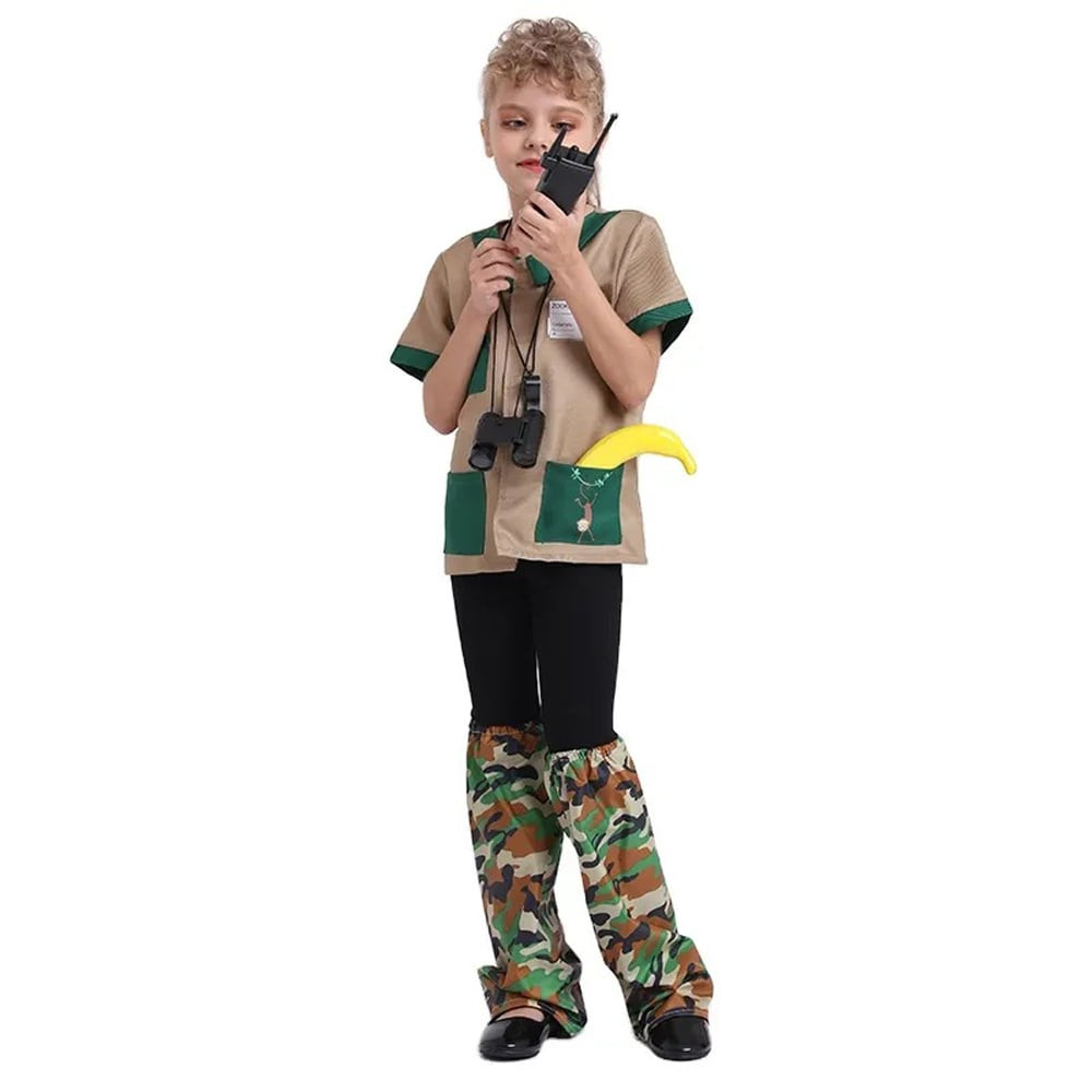 Safari Jungle Explorer Costume - Kids Zookeeper Safari Cosplay