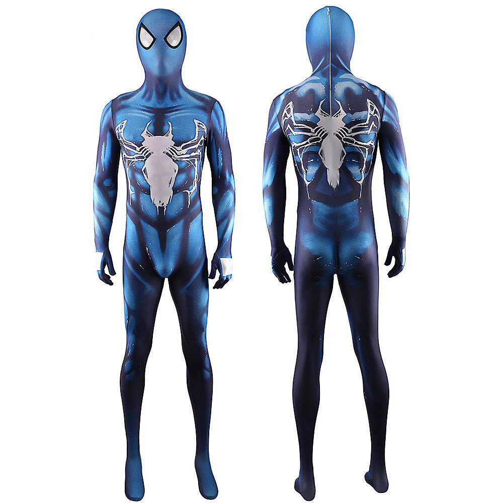 Marvel Comics Venom: The Madness Blue Venom Costume - Muscle Bodysuit Blue Venom Cosplay