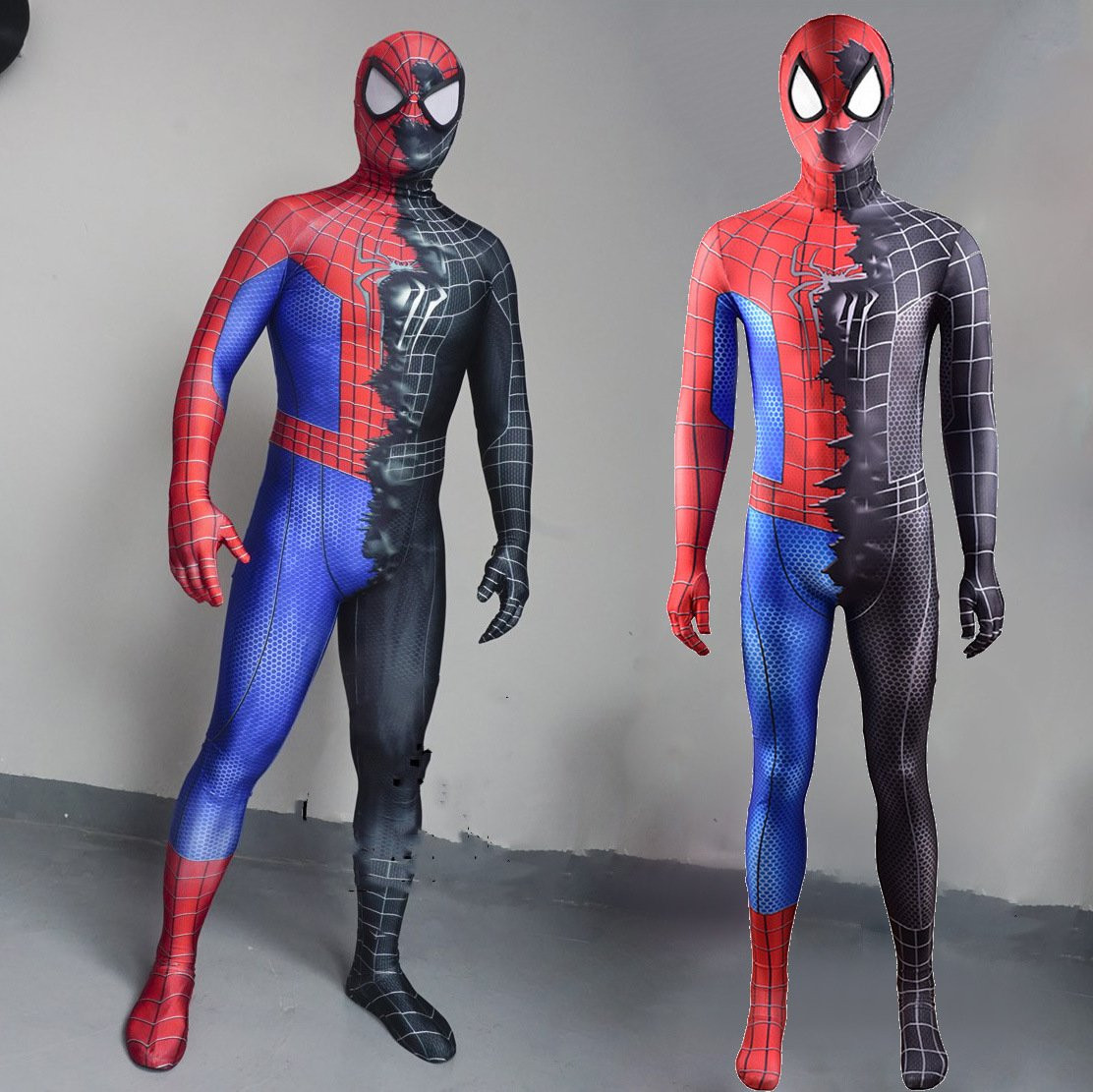 Marvel Comics Spider-Man Turning into Venom Costume - Bodysuit Spider-Man Turning into Venom Cosplay
