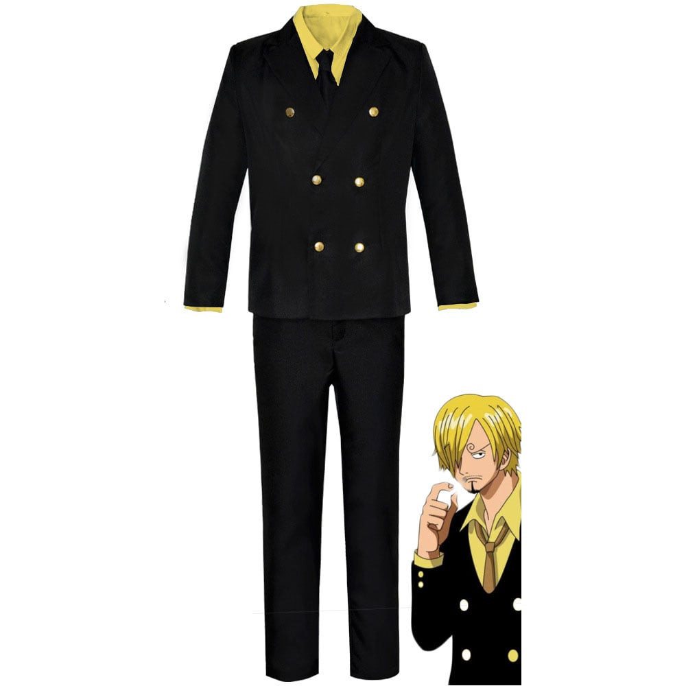 One Piece Sanji Costume - Suit Yellow Shirt Sanji Cosplay