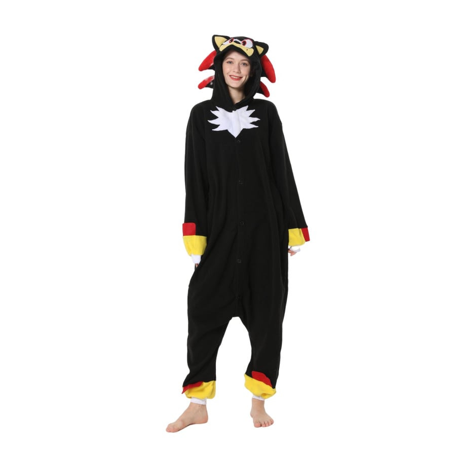 Sonic Prime Shadow the Hedgehog Costume - Onesie Jumpsuit Shadow the Hedgehog Cosplay