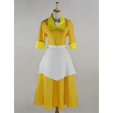 The Princess and the Frog Tiana Yellow Waitress Cosplay Costume