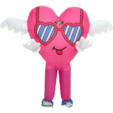 Pink Love Heart with Wings Inflatable Costume - Pink Love Heart Cosplay
