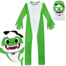 Kids Grandpa Green Shark Costume
