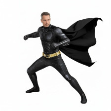 Batman The Dark Knight Costume - Black Bodysuit Cape Batman Cosplay