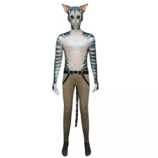 Stripe Cat Buff Muscle Cat Tiktok Costume - Fullsuit Stripe Cat Cosplay