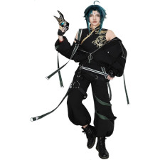 Genshin Impact Xiao Costume - Black Full Set Suit Xiao Cosplay