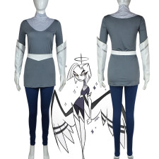 Hazbin Hotel Lute Costume - Grey Dress Set Lute Cosplay