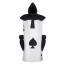 Alice in Wonderland Playing Cards Spades Costume - Coat Hat Gloves Set Ace of Spades Playing Card Cosplay