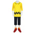 Peanuts Charlie Brown Costume - Yellow T-Shirt Pants Shoe Cover Set Charlie Brown Cosplay
