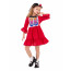 Girls Day of the Dead Skeleton Costume - Red Dress Set Skeleton Cosplay