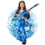 Girls Blue Disco Queen Costume - Sparkling Jumpsuit Disco Cosplay