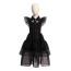 Wednesday Addams Costume - Girls Black Tulle Party Prom Dress Wednesday Series Cosplay