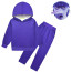Kids Inside Out Ennui Costume - Violet Hoodie Pants Mask Set Ennui Cosplay