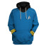 Star Trek The Original Series Starfleet Blue Uniform Costume - Hoodie Sweatpants Starfleet Blue Uniform Cosplay