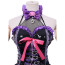 Naraka: Bladepoint Tessa Costume - Black Purple Mini Dress Tessa Cosplay