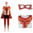 Megamind Tighten Costume - Red Bodysuit Cape Mask Set Tighten Cosplay