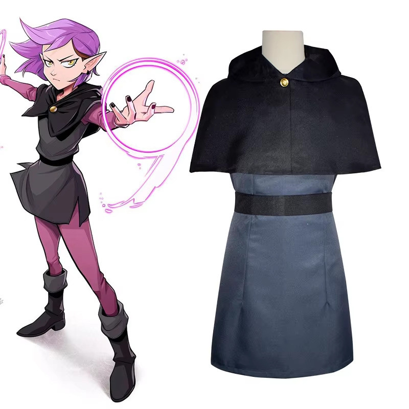 Owl House Amity Blight Costume - Black Dress Amity Blight Cosplay