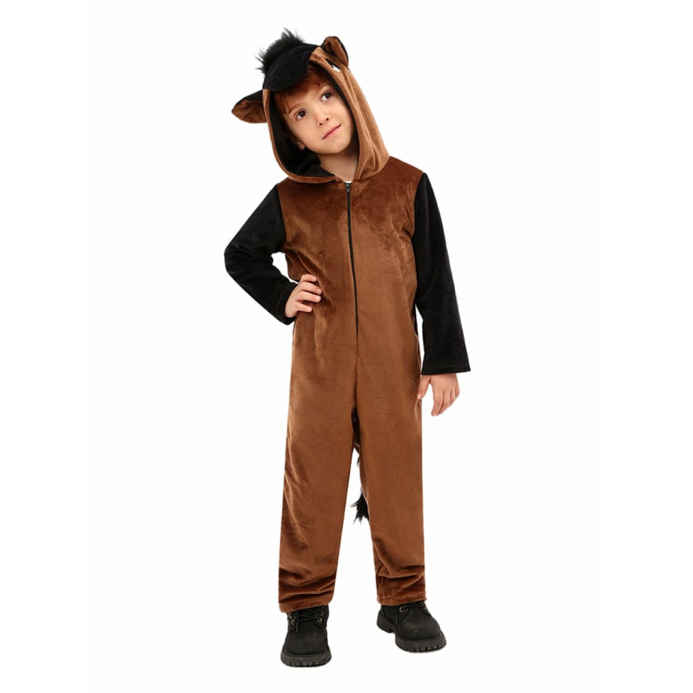 Kids Horse Costume - Onesie Jumpsuit Brown Horse Cosplay