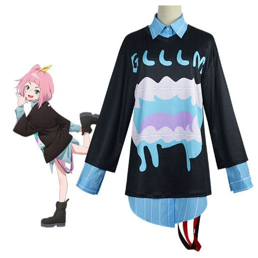 Jellyfish Can't Swin In The Night Kiui Watase Costume - Black Blue Dress Kiui Watase Cosplay