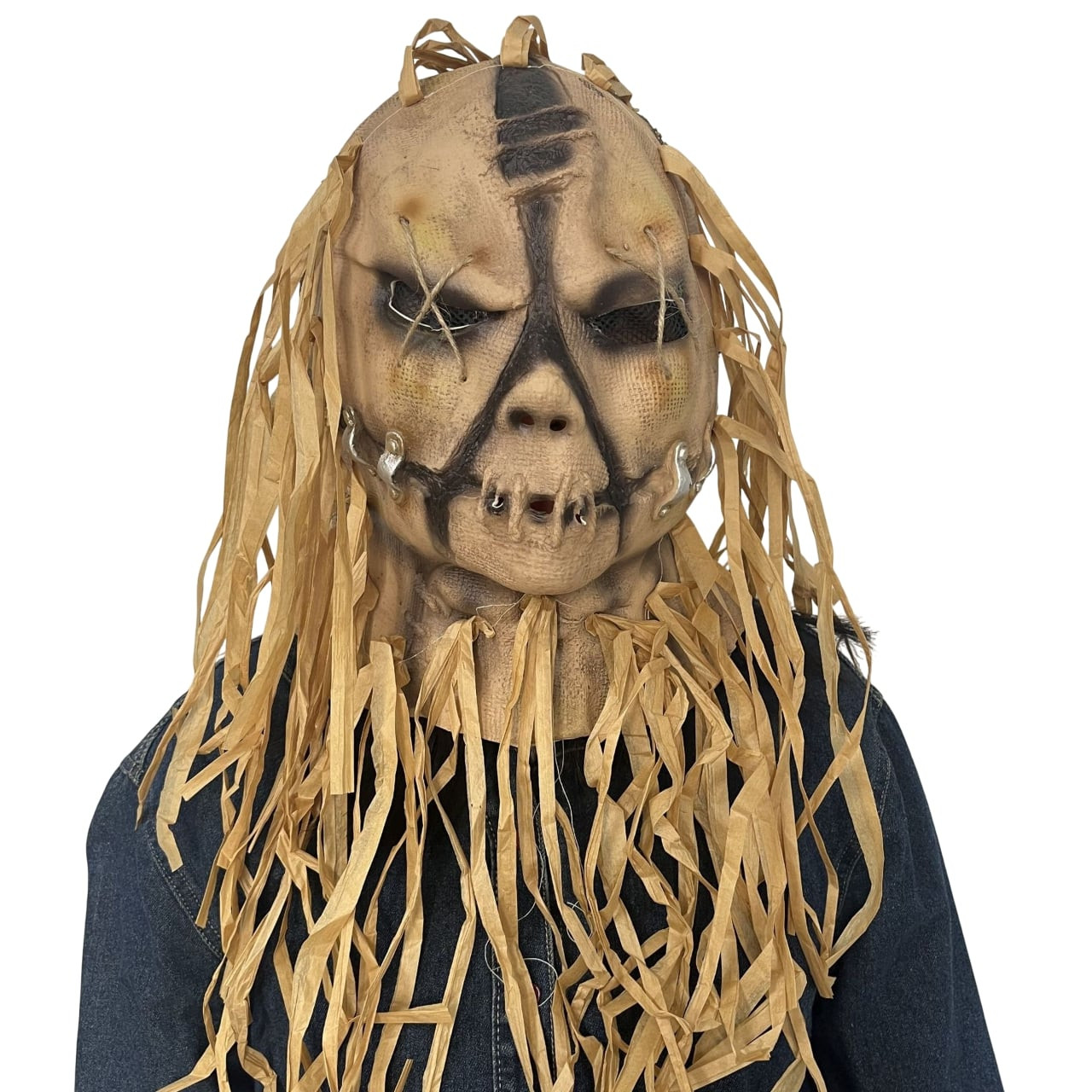 Creepy Scarescrow Mask Prop - Horror Scarecrow Costume Cosplay Mask