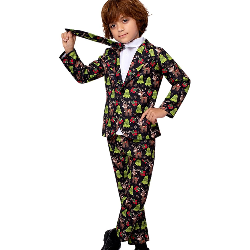 Boys Christmas Costume - Reindeer Suit Set Christmas Cosplay