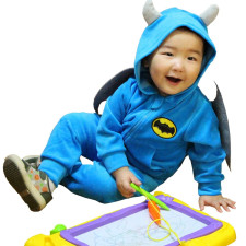 Baby Blue Batman Costume InCharacter - Onesie Jumpsuit Blue Batman Cosplay