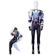Genshin Impact Kaeya Costume - Blue Bodysuit Shirt Full Set Kaeya Cosplay