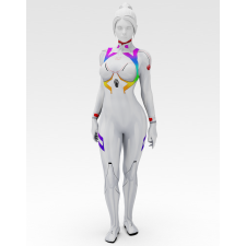 Evangelion 3.0+1.0 Thrice Upon A Time Mari Illustrious Makinami Costume - Rainbow Bodysuit Mari Illustrious Makinami Cosplay