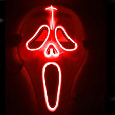 Ghostface Scream LED Costume Cosplay Party Mask