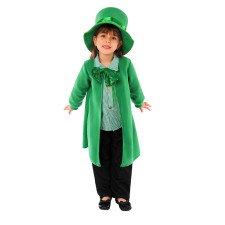 Kids Saint Patrick Costume - Green Long Coat Set Saint Patrick Cosplay