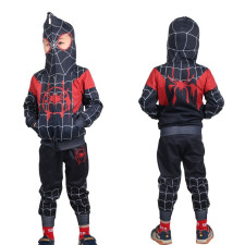 Kids Spider Man Across The Spider Verse Miles Morales Spider Man Costume - Hoodie Pants Set Miles Morales Spider Man Cosplay