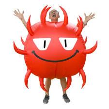 Germ Bacteria Virus Inflatable Costume - Red Pokey Virus Cosplay