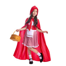 Girls Little Red Riding Hood Costume - Red Hood Dress Set Little Red Riding Hood Cosplay