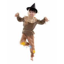 Kids The Wizard of Oz Scarecrow Costume - Shirt Hat Set Scarecrow Cosplay